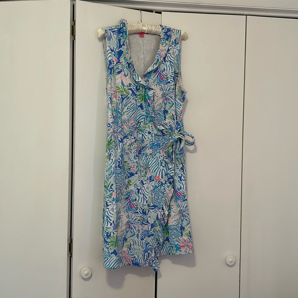 Lilly Pulitzer Romee Wrap Dress Lion Around